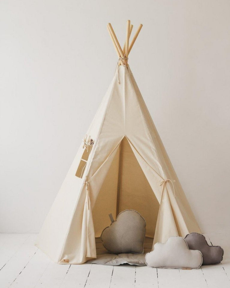 Tipi- und Mattenset „Beige“