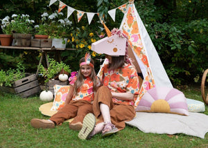 Tipi-Zelt „Picknick mit Blumen“