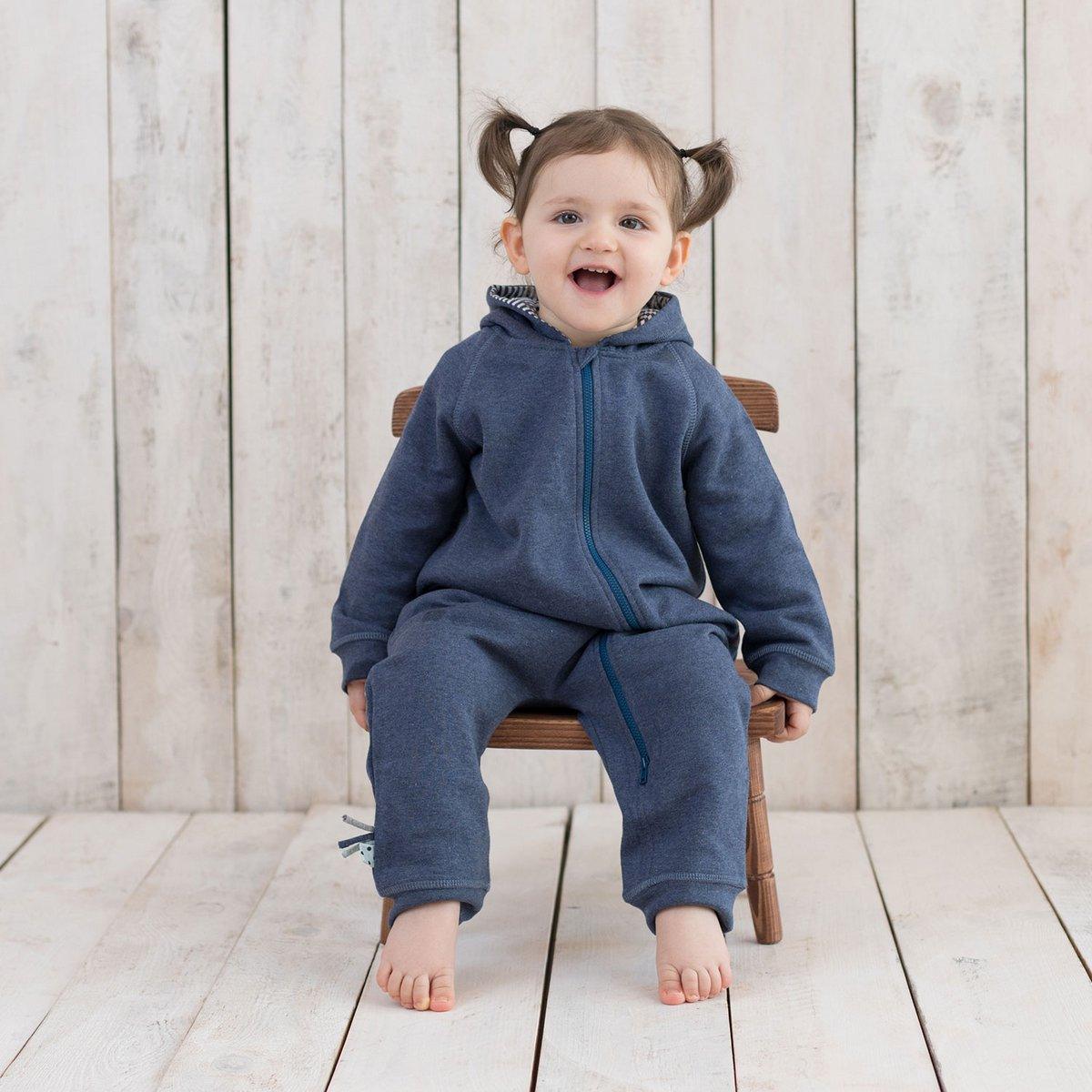 Baby-Overall mit Reißverschluss in Indigo - verysuperb