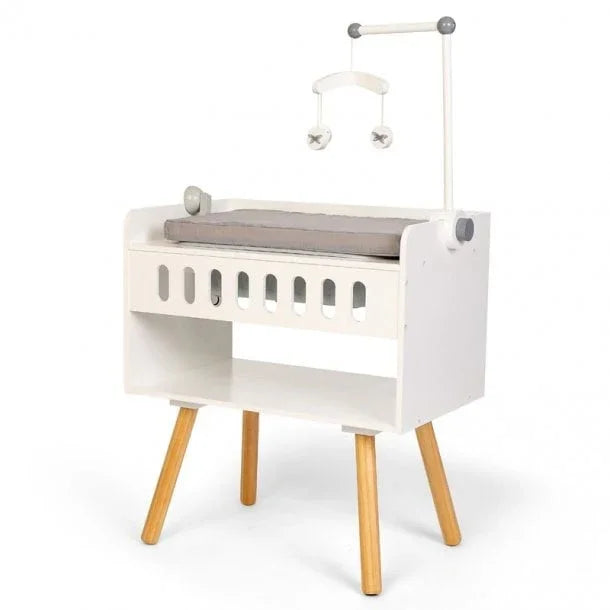 byASTRUP® Puppenwickeltisch mit Badewanne & Mobile