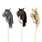 Hobbypferd offenes Maul grau