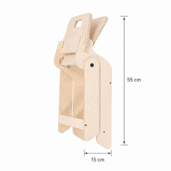 leg&go klappbarer Kinderstuhl mit Rückenlehne, 30 cm Sitzhöhe, passend zum Kinder-Zeichentisch