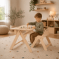 leg&go klappbarer Kinder-Zeichentisch mit passendem Kinderstuhl und Papierrolle, 3-in-1 Maltafel und Aktivitätstisch