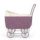 Puppenwagen Retro Rattan lila