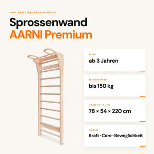 Sprossenwand AARNI Premium – Kletterwand für Kinder & Training | Fitwood