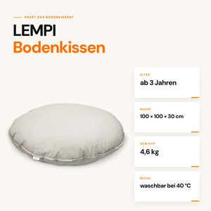 LEMPI Bodenkissen Premium – Sitzkissen für Kinderzimmer | Fitwood