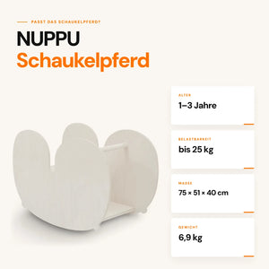 NUPPU Schaukelpferd Premium – Design Schaukelpferd für Kinder | Fitwood