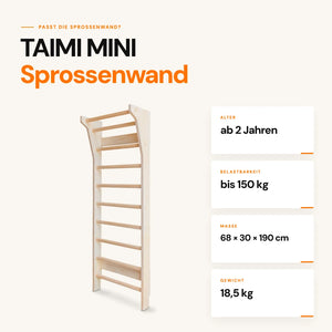 Sprossenwand TAIMI Mini Premium – Kletterwand für Kinder | Fitwood