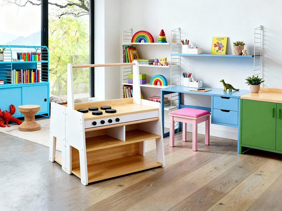 XXL Kinderküche aus Holz im Spielbereich