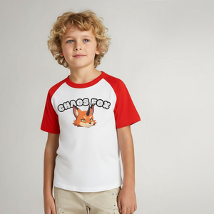 Baseball T-Shirt Chaos Fox Red | Tokyo Devil Kids