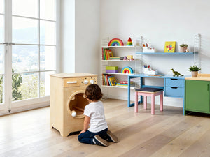 Kinder Waschmaschine Holzspielzeug – Natürlich spielen, realistisch lernen