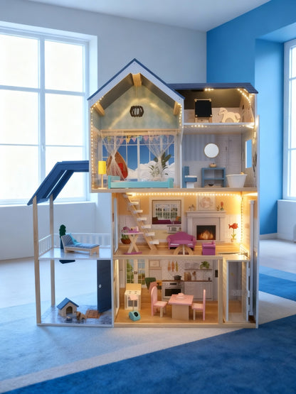 XXL Puppenhaus aus Holz mit LED Licht | Gerardo's Toys