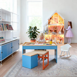 Puppenhaus XXL Panda Bao Bao aus Holz mit LED-Licht