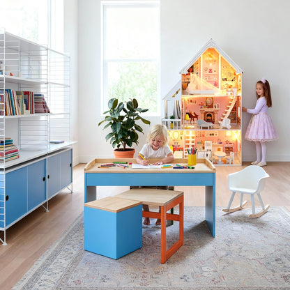 Puppenhaus XXL Panda Bao Bao aus Holz mit LED-Licht