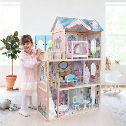 XXL Puppenhaus Emily aus Holz mit LED Licht | Gerardo's Toys