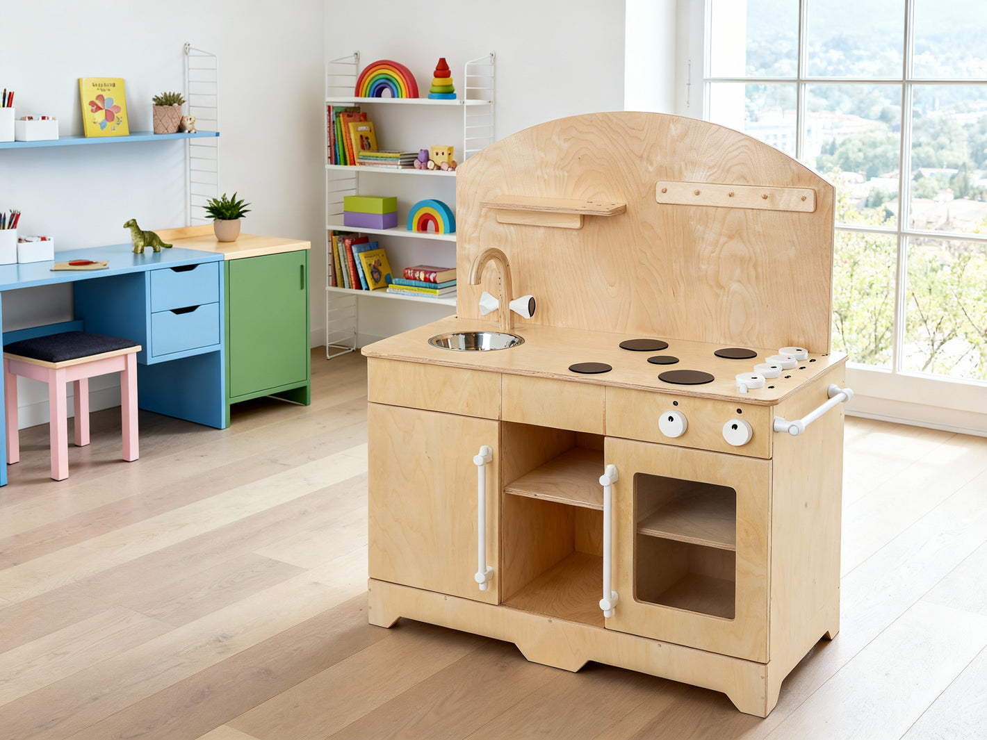 Kinderküche XL – Große Spielküche aus Holz | Van Dijk Toys