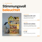 Puppenhaus XXL Crystal aus Holz mit LED-Licht