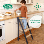 Montessori Lernleiter aus Holz für Kinder, nachhaltiger Küchenhocker, sehrsuperb Produkt