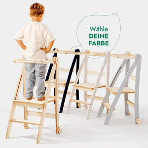 Lernleiter Montessori Beige – Kinderhocker & Kletterhilfe | Goodevas
