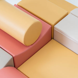 8-teiliges Softplay Bausteinset Pastellrosa | IGLU