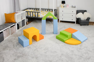 10-teiliges Softplay Bausteinset Bunt | IGLU