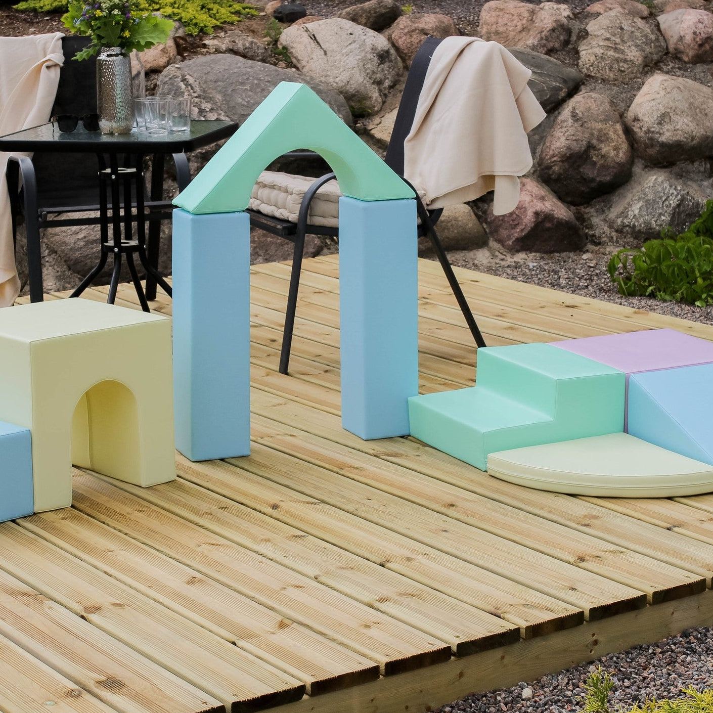 Soft Play 10 Foam Block Set - Light Pastel Creativity