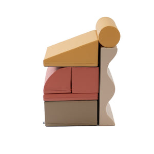 7-teiliges Softplay Bausteinset Pastellrosa | IGLU