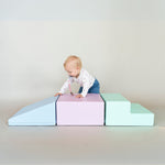 Soft Play 3 Foam Block Set - Soft Pastel Mini Climbie