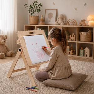 leg&go klappbarer Kinder-Zeichentisch mit passender Papierrolle, 3-in-1 Maltafel und Aktivitätstisch