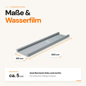 Wasserrutschbahn Slide & Surf 400 cm mit Surfboard | Jupiduu