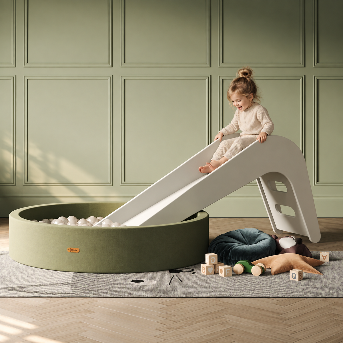 Jupiduu Bällebad mit Indoor Rutsche