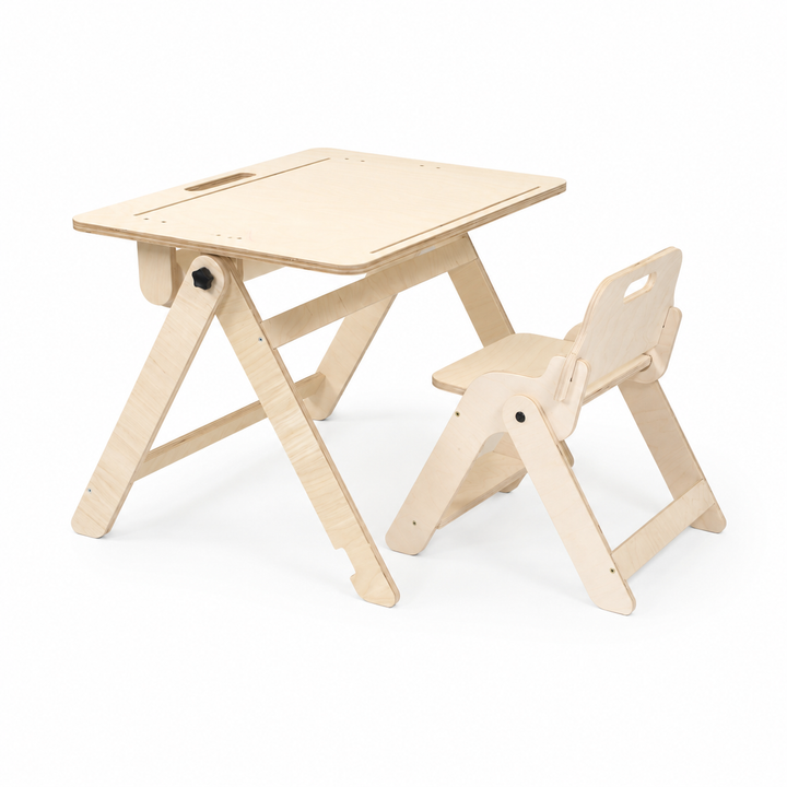 leg&go klappbarer Kinder-Zeichentisch mit passendem Kinderstuhl, 3-in-1 Maltafel und Aktivitätstisch