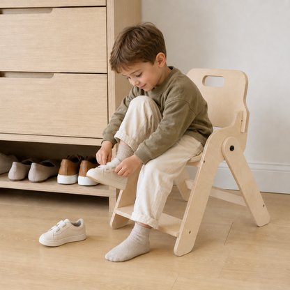 leg&go klappbarer Kinderstuhl mit Rückenlehne, 30 cm Sitzhöhe, passend zum Kinder-Zeichentisch
