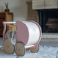 Montessori Puppenwagen und Lauflernwagen Rose