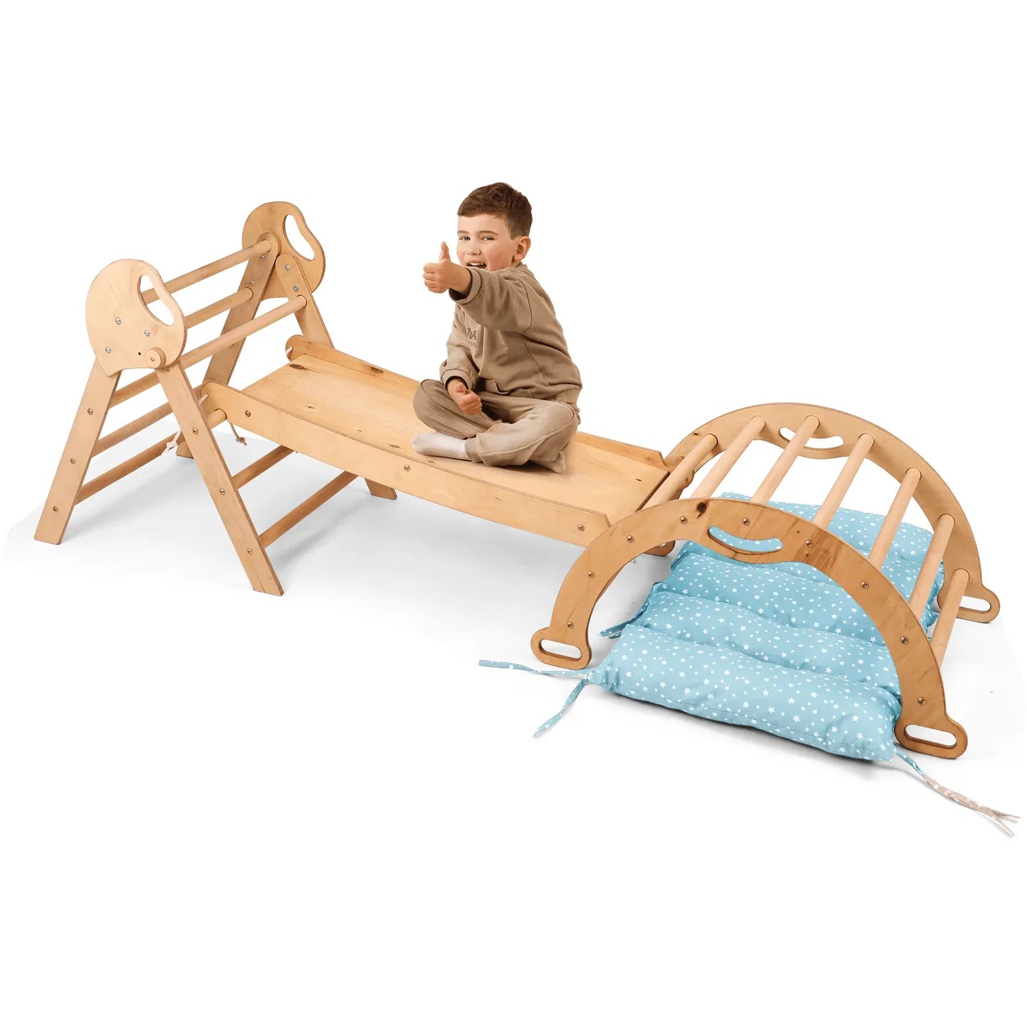 Pikler Dreieck mit Rutsche Montessori Kletterset Goodevas
