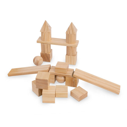 Montessori Blockset aus Holz Natur - verysuperb