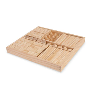 Montessori Blockset aus Holz Natur - verysuperb