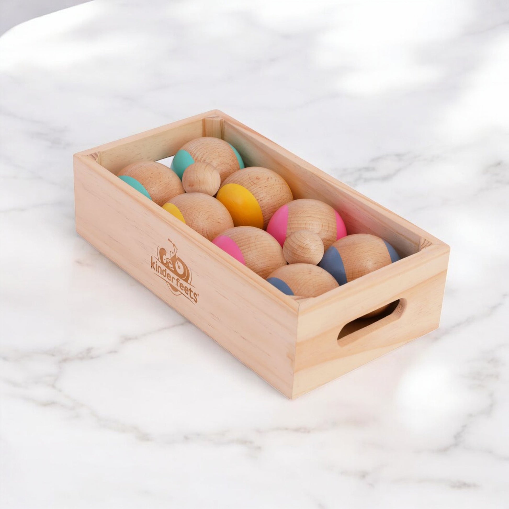 Montessori Boules-Spiel aus Holz - verysuperb