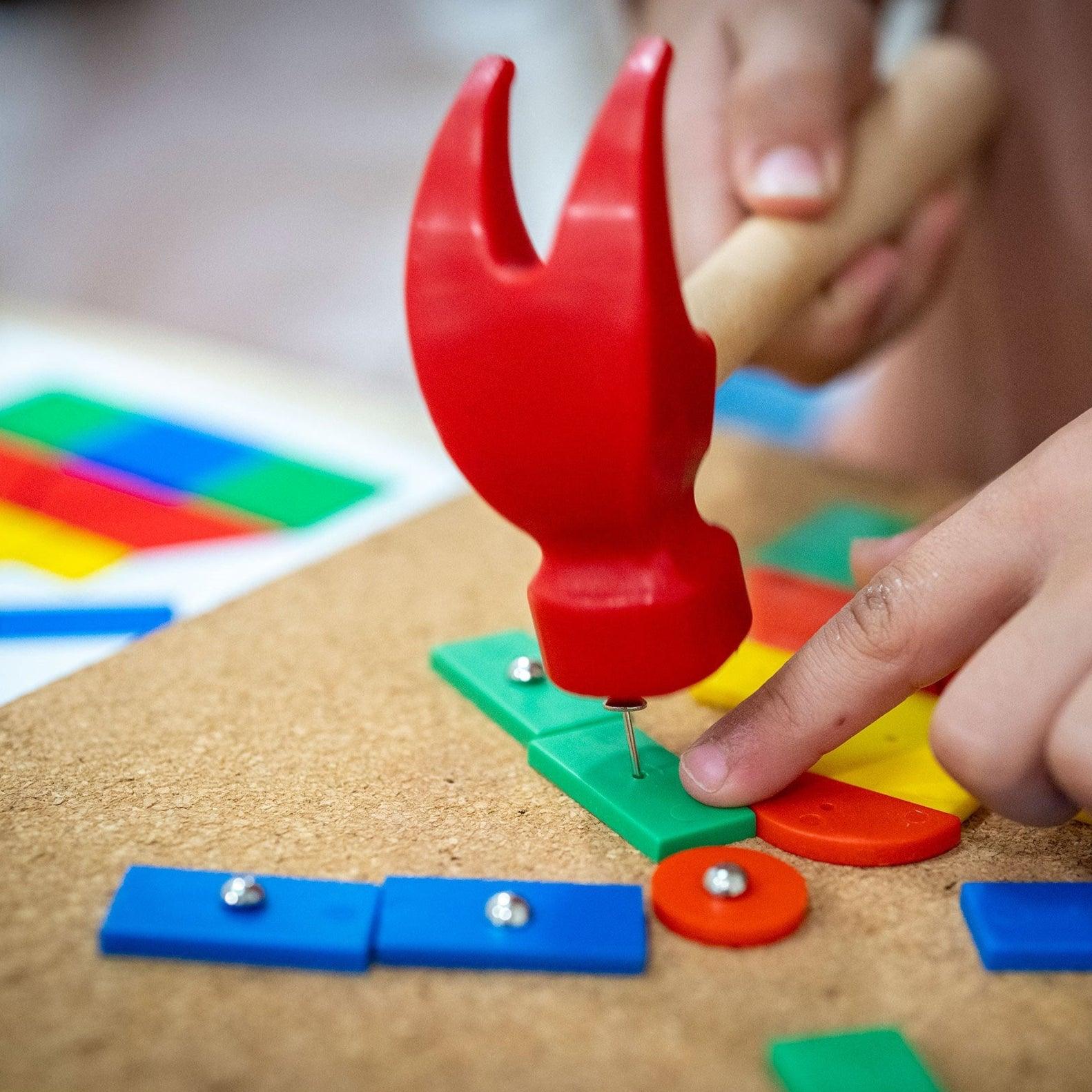 Montessori Hammerspiel Happy Tick Geo Set + Happy Farm! - verysuperb