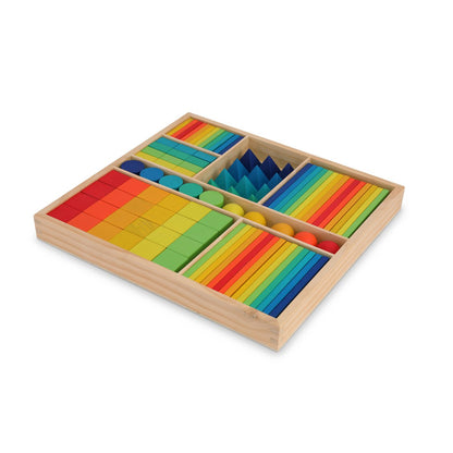 Montessori Holzblöcke Regenbogen - verysuperb