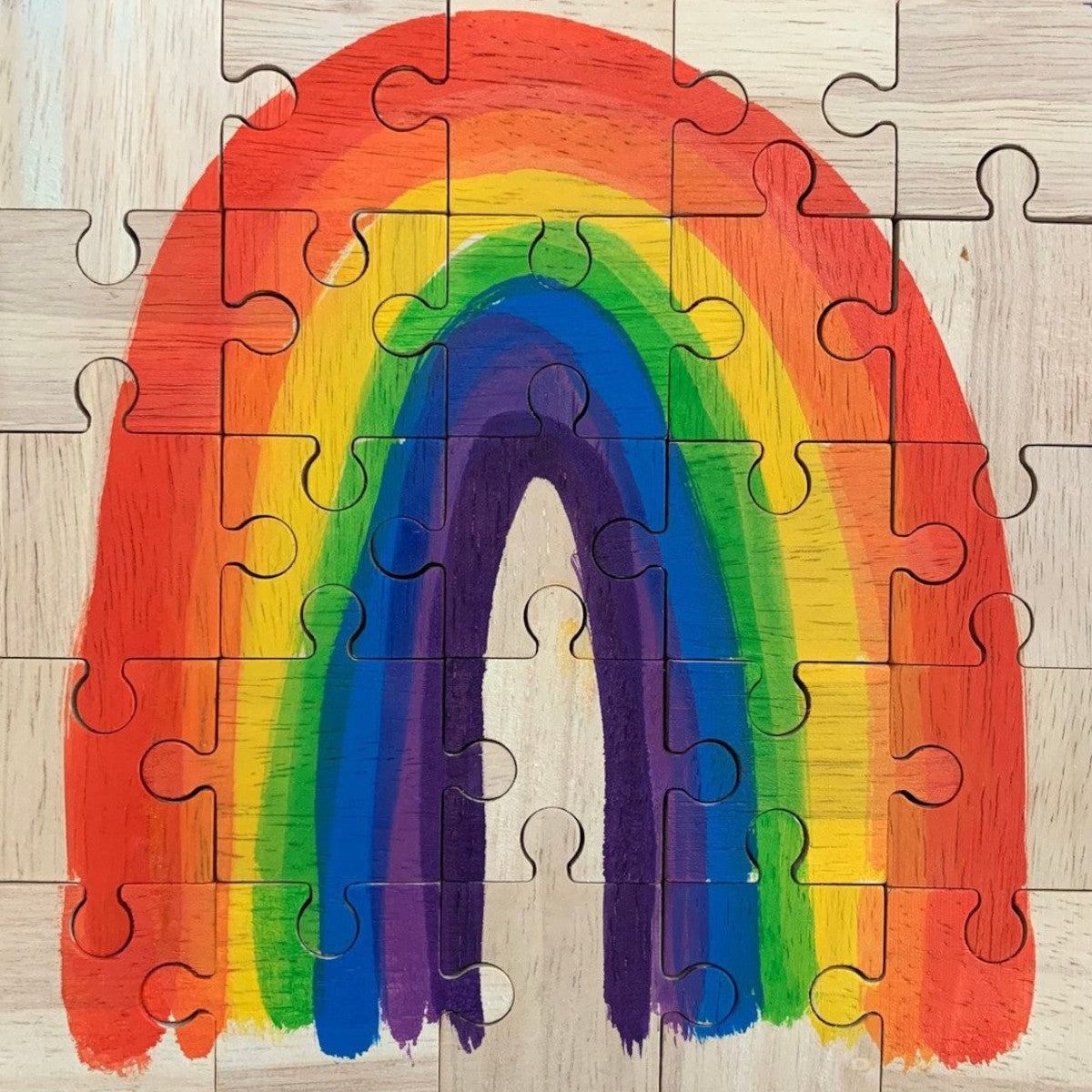 Montessori Regenbogen-Puzzle - verysuperb