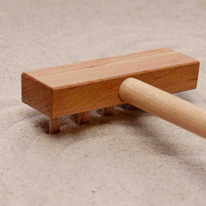 Montessori Tray with Handle, Sand and Accessories