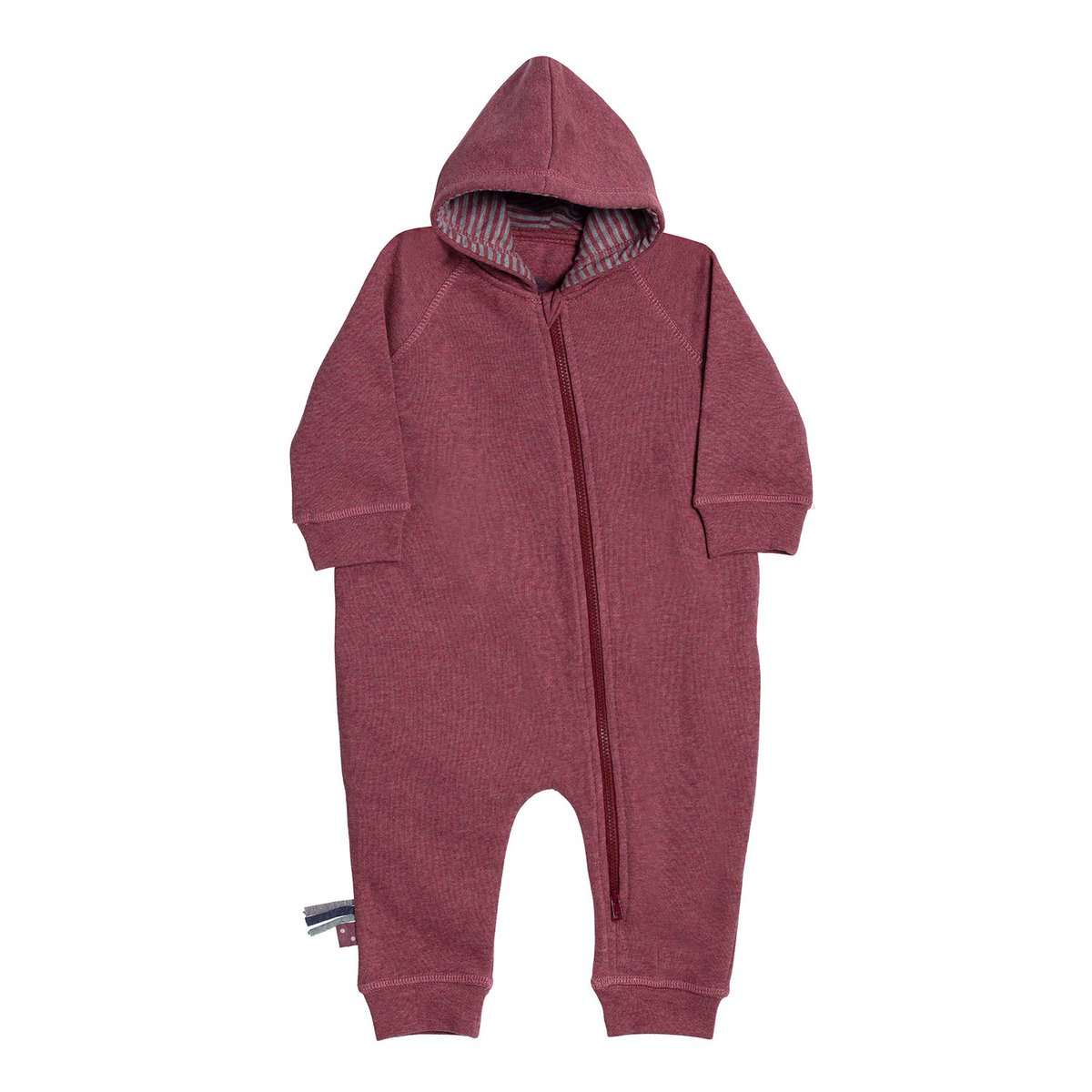 OrganicEra Bio-Baby-Overall mit Reißverschluss, Bordeaux - verysuperb