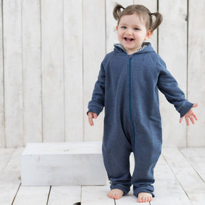 OrganicEra Bio-Baby-Overall mit Reißverschluss, Indigo - verysuperb