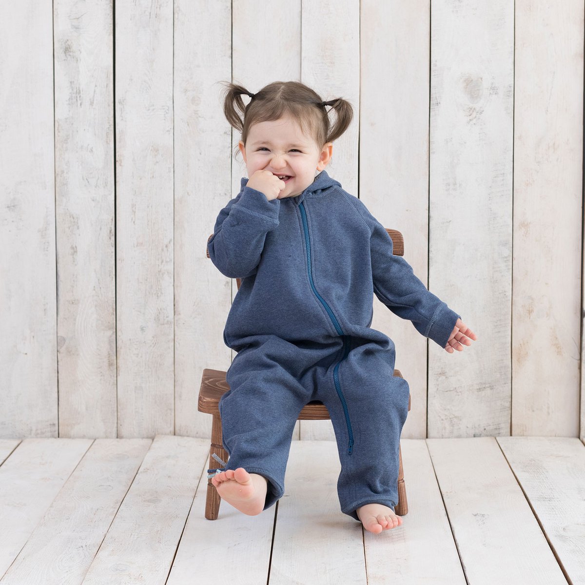 OrganicEra Bio-Baby-Overall mit Reißverschluss, Indigo - verysuperb