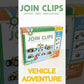 JOIN CLIPS Fahrzeug-Abenteuer-Builder-Set Konstruktionsspielzeug