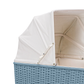 Puppenwagen Retro Rattan blau