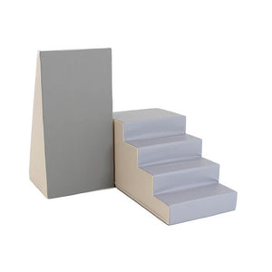 IGLU – Softplay Kletter-Set Treppe & Rutsche | Beige & Grau