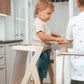 STEP'n'FOLD Foldable Helper Tower - Natural Wood