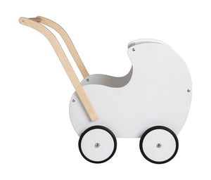 Puppenwagen Klassiker in weiß aus Holz